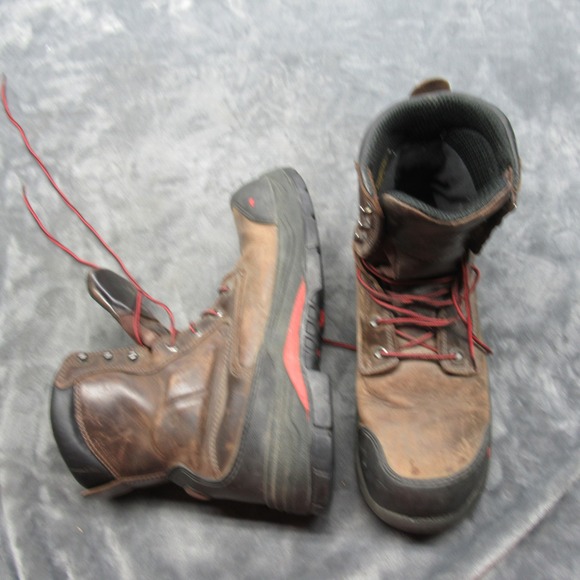 Red Wing Mens‎ Boots 11 D Brown Safety Toe Work Lace Up Traction Tred Lite 3522 main image 7